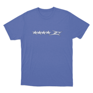 Four Stars Lightning Logo T Shirt Blue